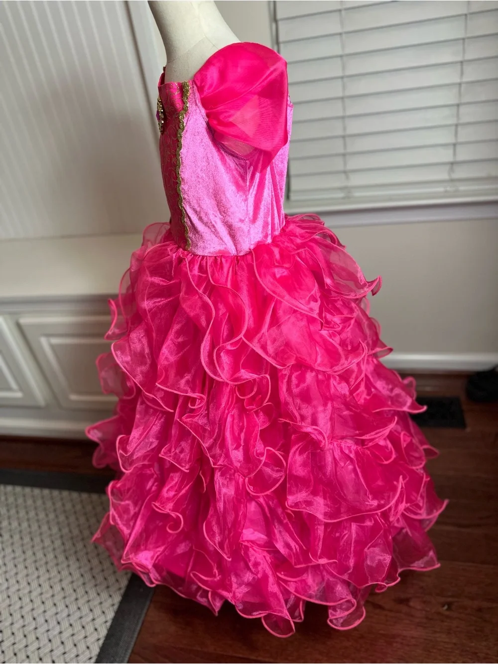 Girls Pink Princess Ball Gown Costume